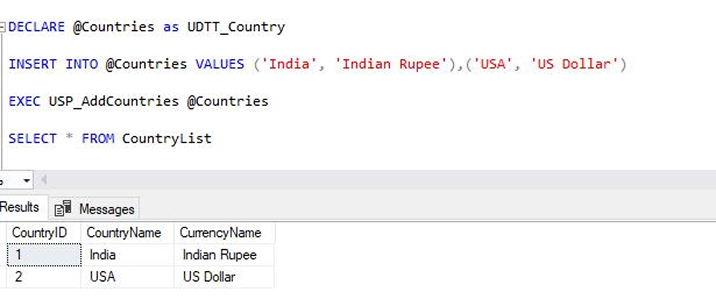 Execution from T-SQL statement Execution from T-SQL statement