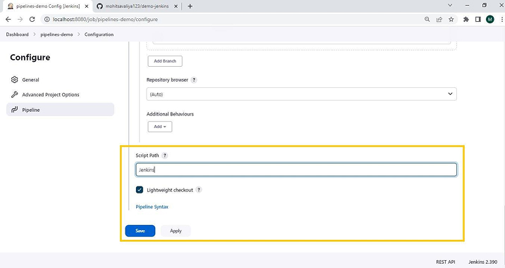 Configure