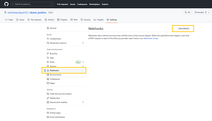 Add Webhooks