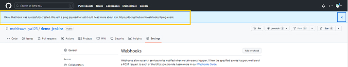 Checked out with the webhook
