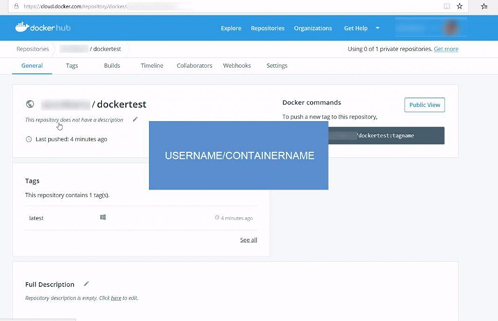 Username/ Container name