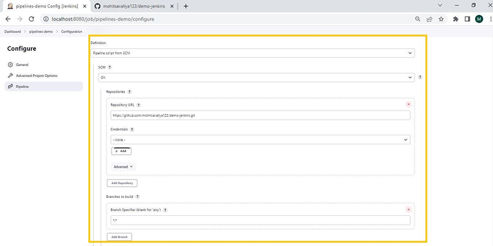 Pipeline Job with SCMScript