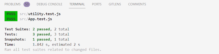 SnapShot Test Output